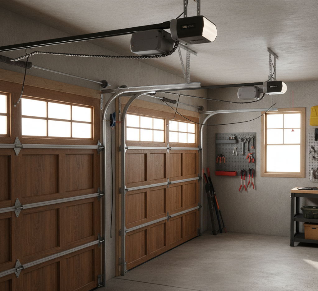 Electric Motor Controls Door Movement